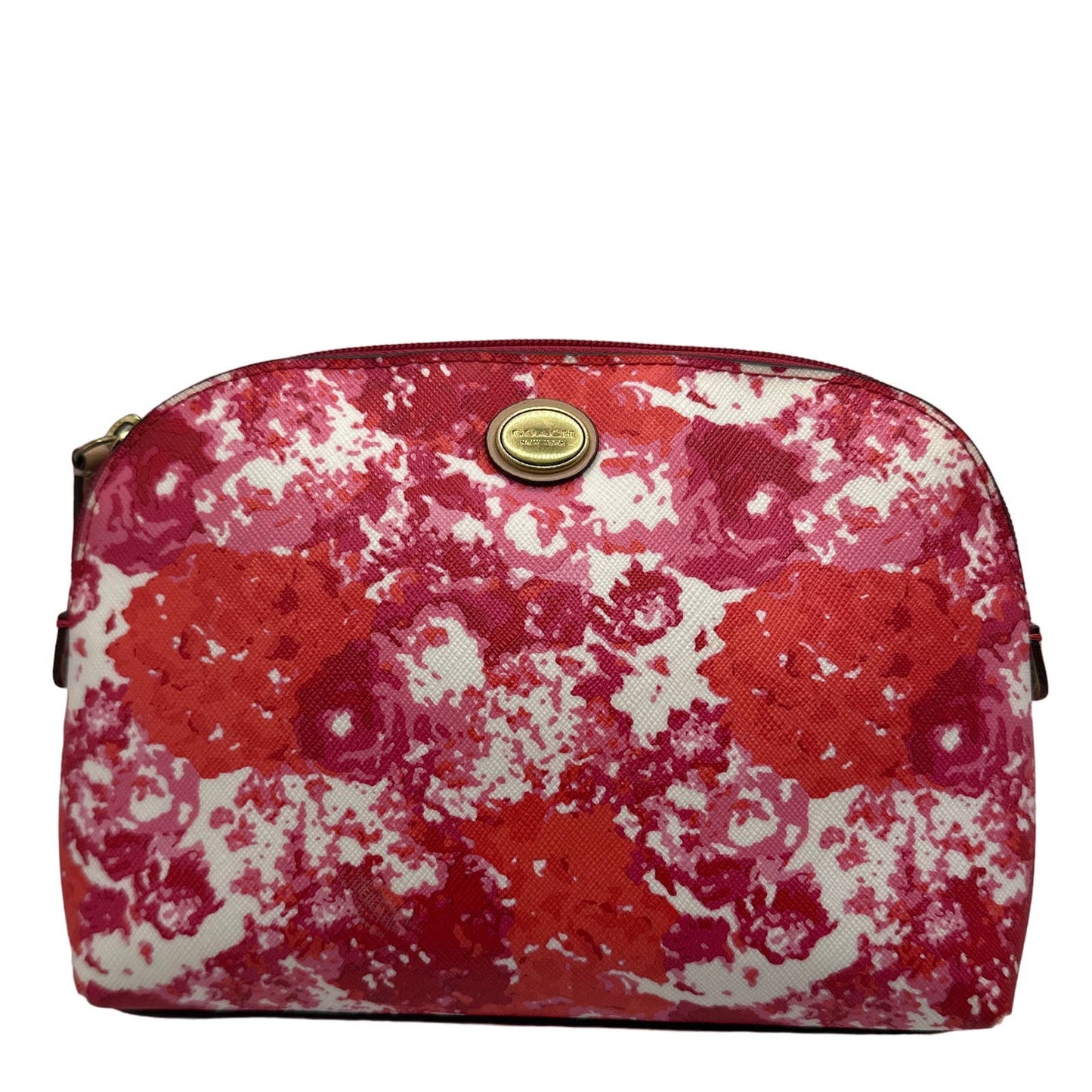 COACH Peyton Framed Floral Pink Multicolor Makeup bag / Clutch