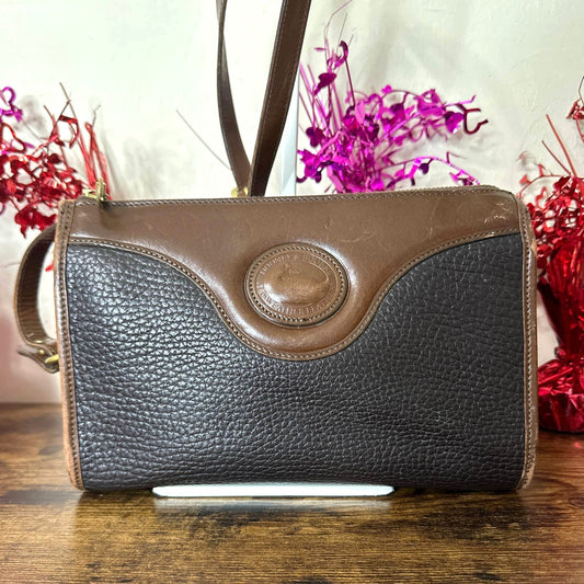 Vintage Dooney and Bourke Black and Brown Crossbody
