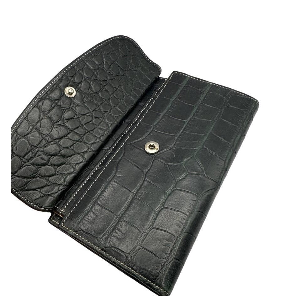 Vintage DOONEY & BOUKE y2k Black Kisslock Wallet