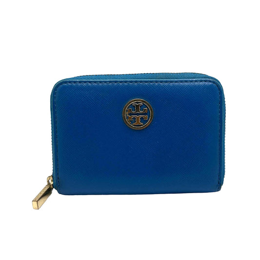 TORY BURCH Blue Small Coin Purse w/ Keychain