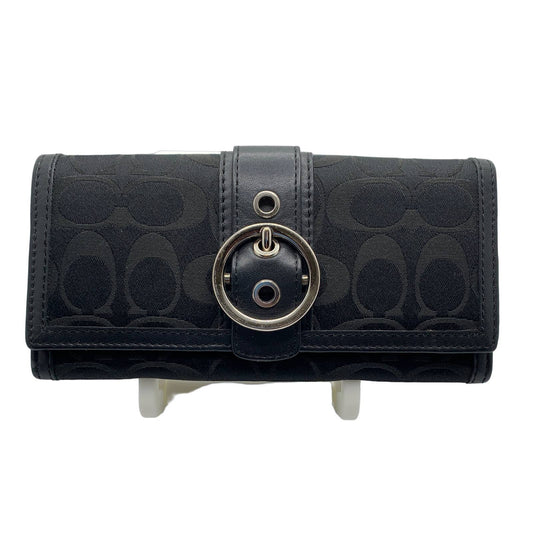 COACH Black Signature Canvas Wallet