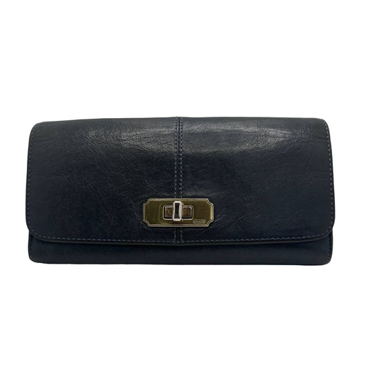 COACH Navy Blue Turnlock Wallet