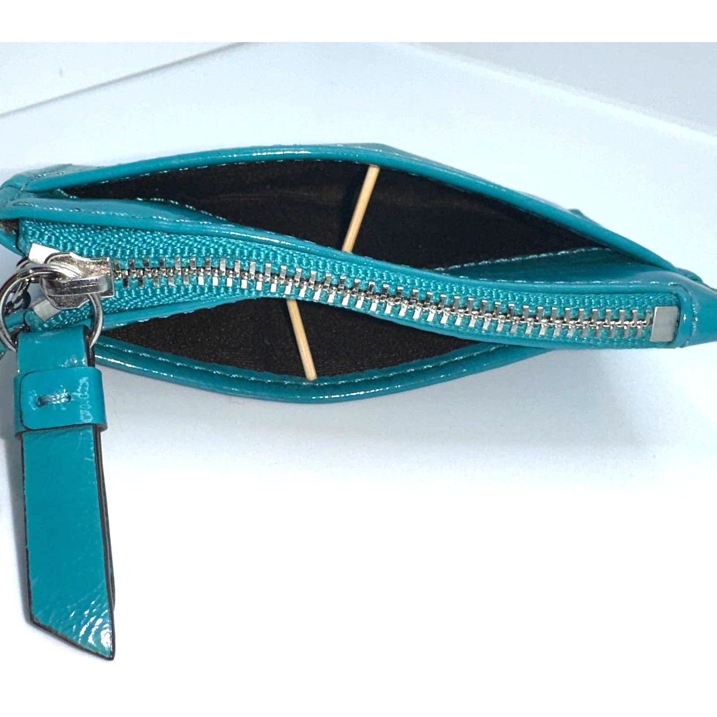 COACH Turquoise Card Holder w/ Keychain