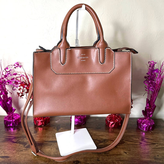 LONDON FOG Brown Top Handle / Crossbody