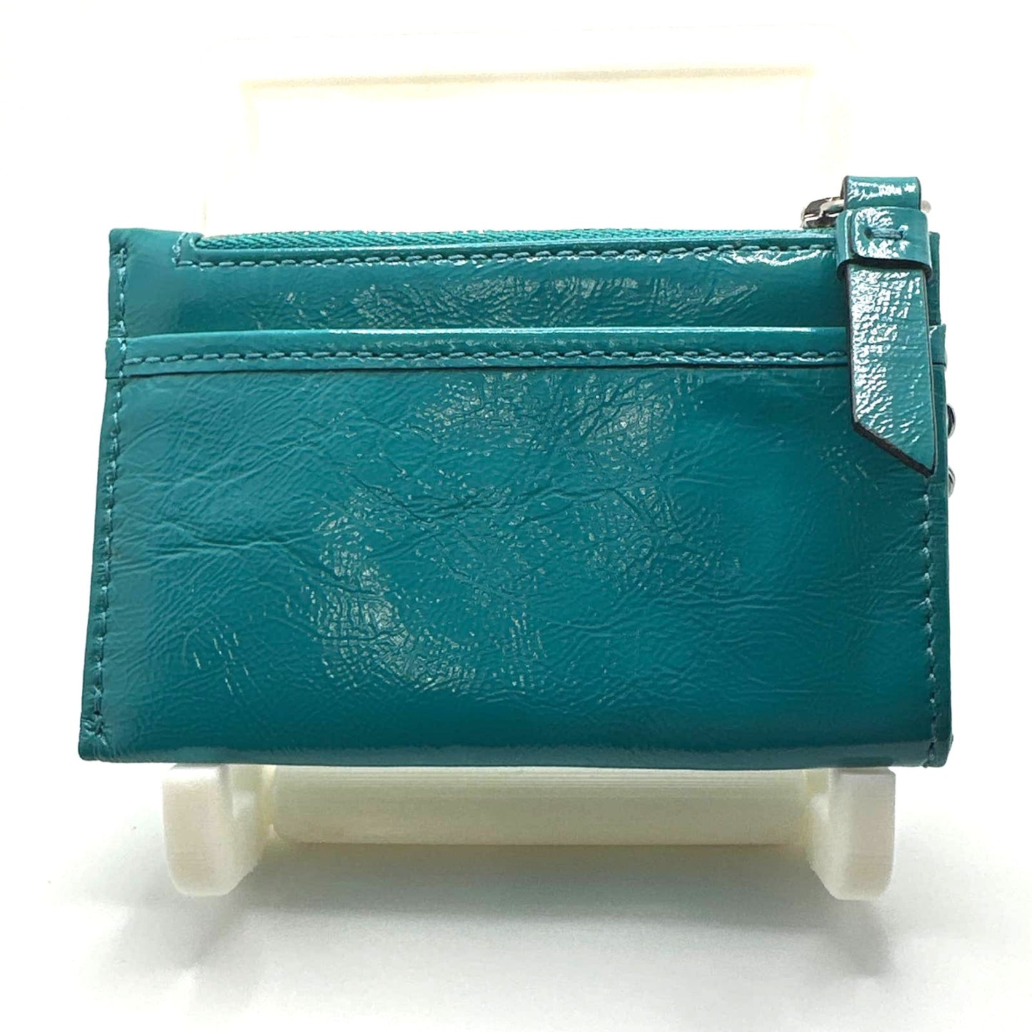 COACH Turquoise Card Holder w/ Keychain