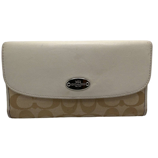 COACH Signature Canvas Slim Envelope Wallet