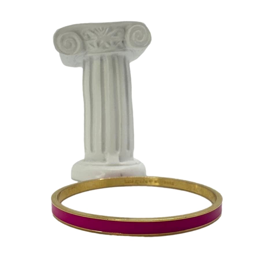 KATE SPADE New York RISE ABOVE Idiom Pink Enamel Bangle Bracelet