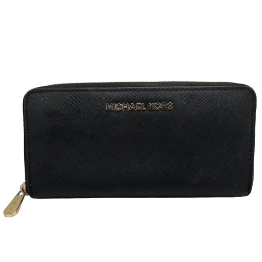 MICHAEL KORS Black Zip Around Wallet