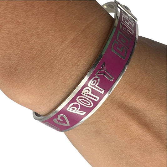 COACH Poppy Purple Signature Bangle Bracelet