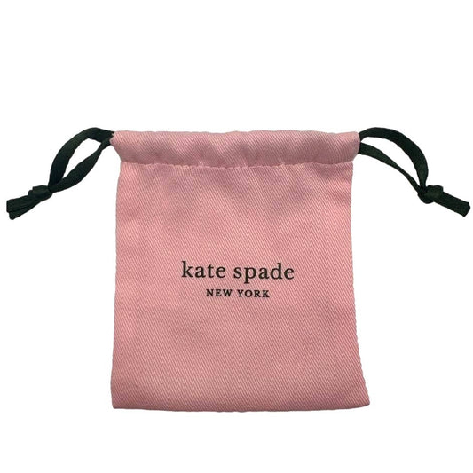 Kate Spade Small Pink Black Foil Pink Drawstring Jewelry Accessories Dust Bags