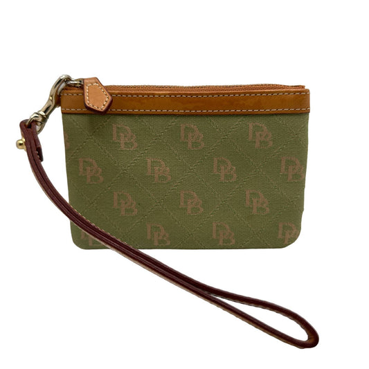 DOONEY & BOURKE Green Signature Canvas Wristlet