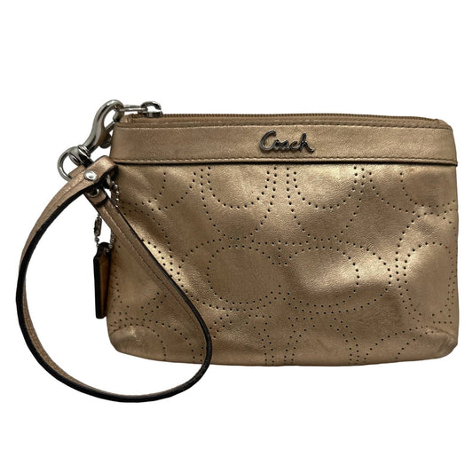 COACH Gold Signature Wristlet