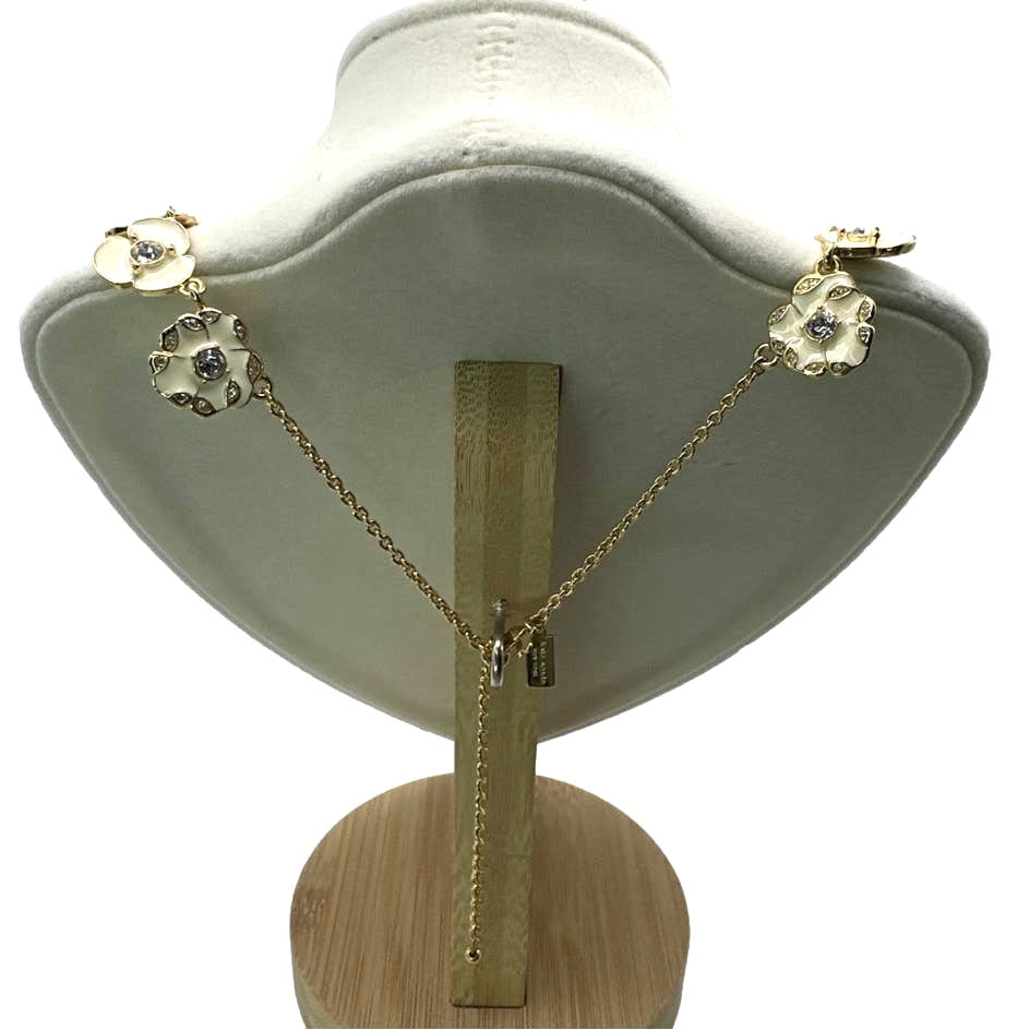 KATE SPADE New York Cream Enamel Flower Necklace