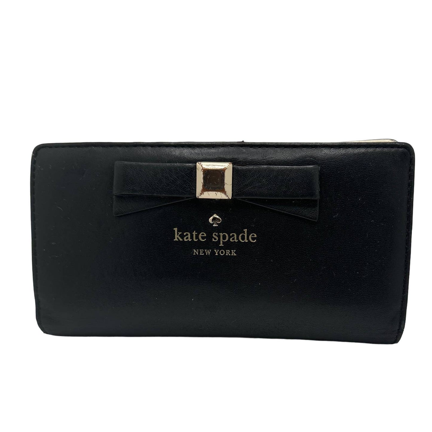 KATE SPADE New York Black North Court Bow Stacy Wallet