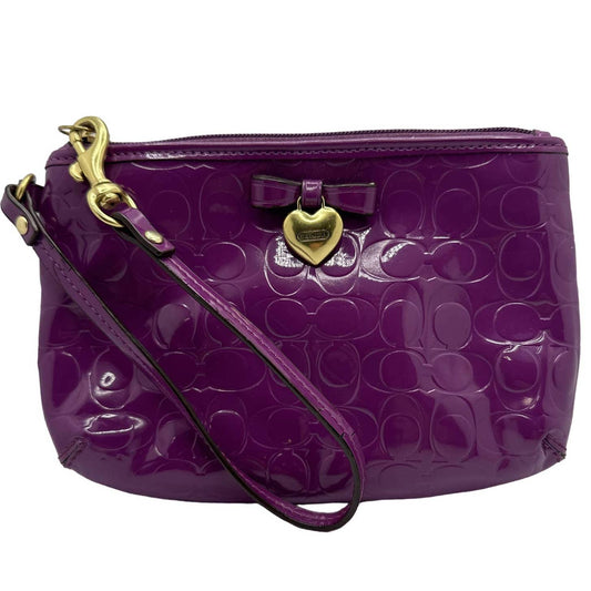 COACH Purple Heart Wristlet