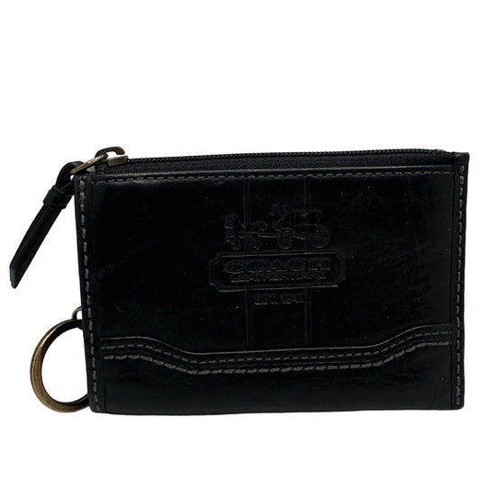 COACH Black Cardholder / Coin Purse with Keychain