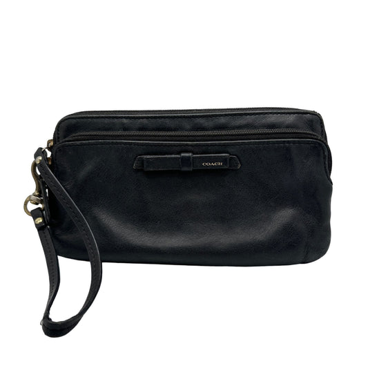 COACH Black Double Zipper Wristlet