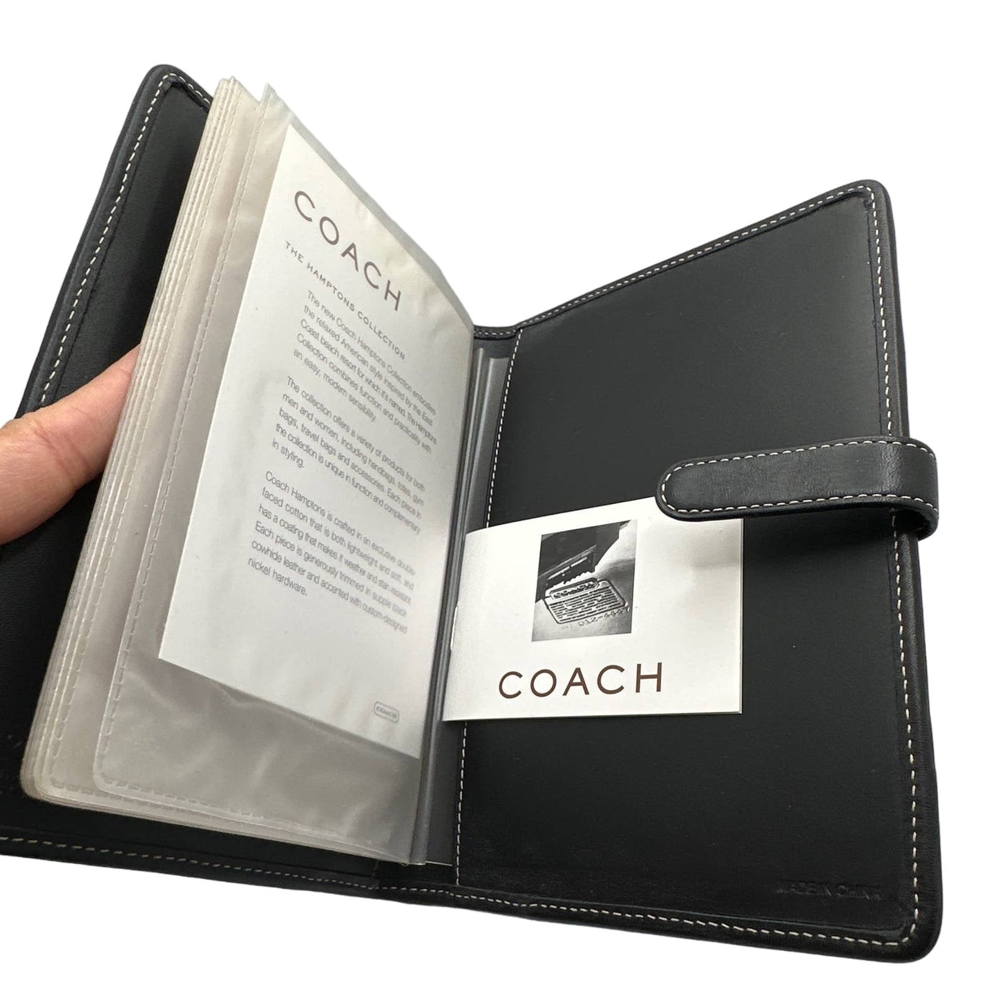 Vintage COACH Black Album Photo Book / Planner