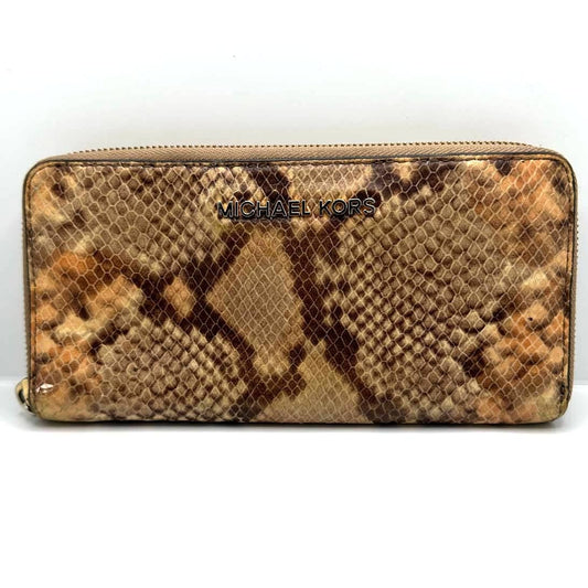 MICHAEL KORS Animal Print Zip Around Wallet