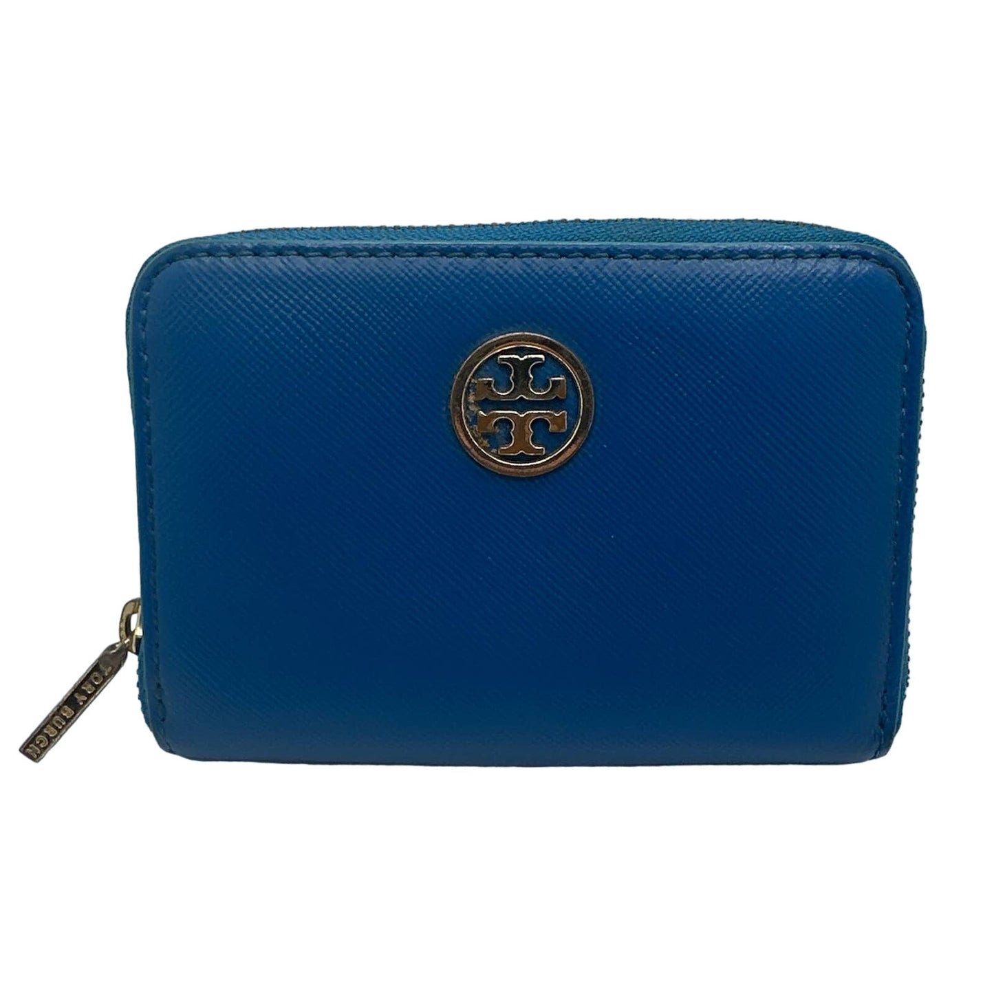 TORY BURCH Blue Small Coin Purse w/ Keychain