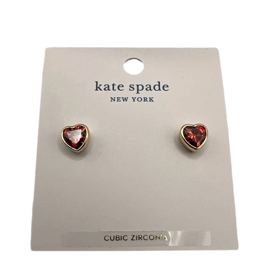 NWT KATE SPADE Romantic Rocks Heart Shape New York Earrings