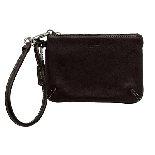 COACH Brown Leather Wristlet