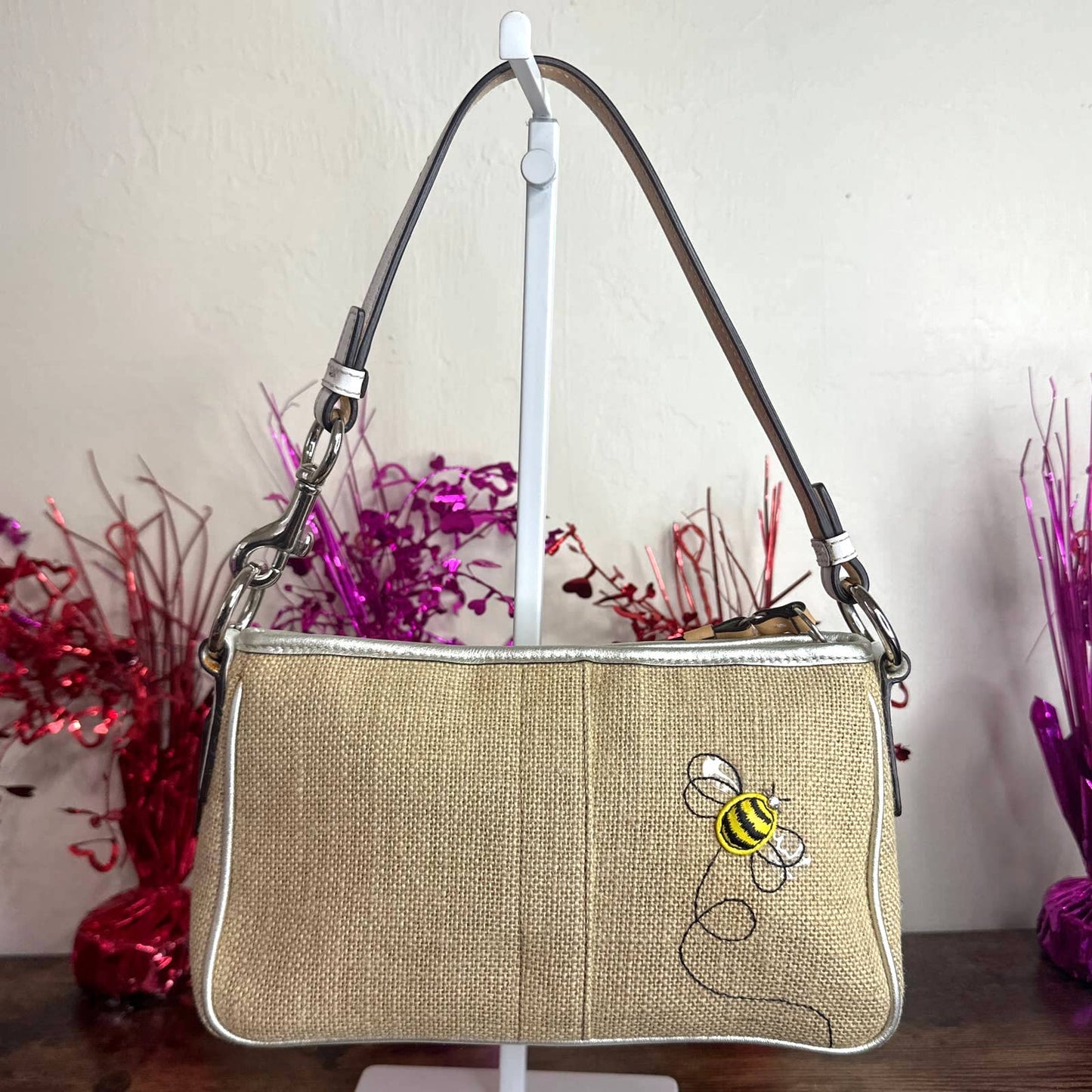 COACH Vintage Bumble Bee Floral Y2K Mini Bag
