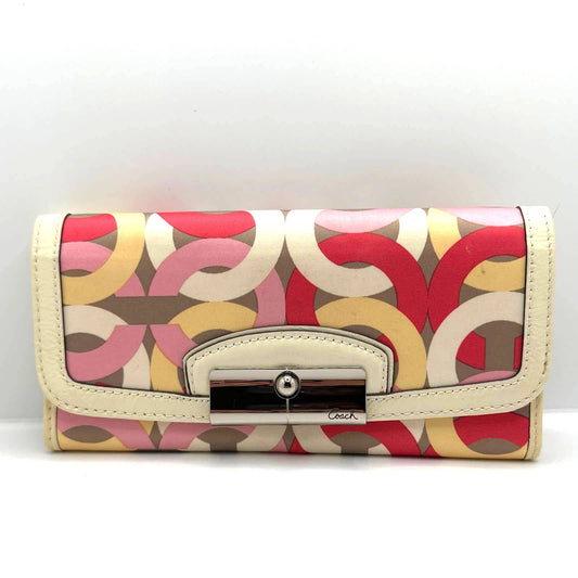 COACH Kristin Satin Signature Multi-color Wallet