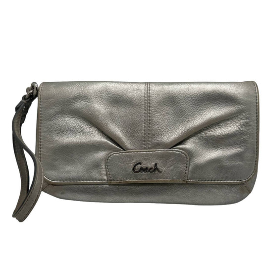 COACH Silver Wristlet / Mini Purse