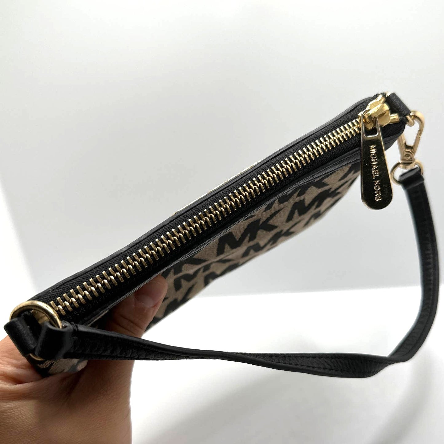 MICHAEL KORS Signature Canvas Wristlet Mini Purse