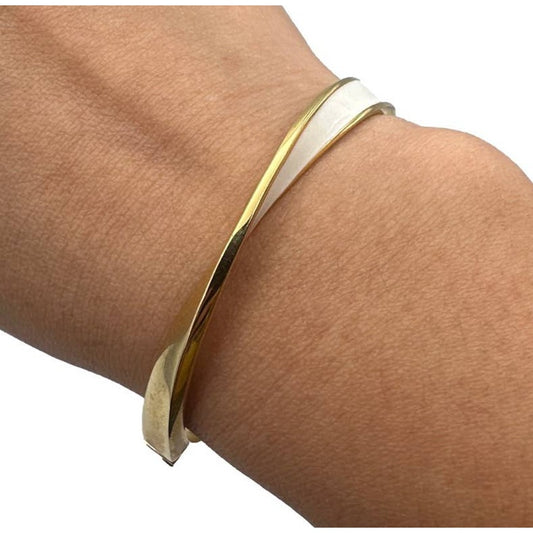 KATE SPADE New York Cream Twist Enamel Bangle Bracelet